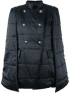 Pierre Balmain Double Breasted Puffer Jacket, Women's, Size: 40, Black, Polyester