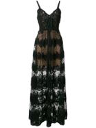 Elie Saab Sheer Lace Dress - Black