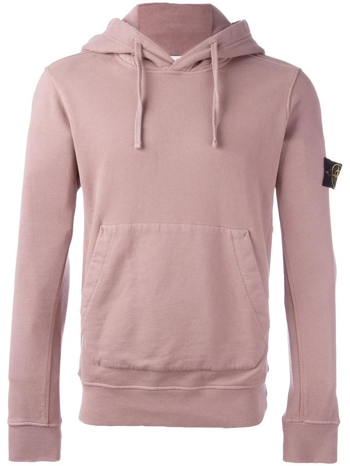 Stone Island Classic Hoodie, Men's, Size: Large, Pink/purple, Cotton