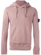 Stone Island Classic Hoodie, Men's, Size: Large, Pink/purple, Cotton