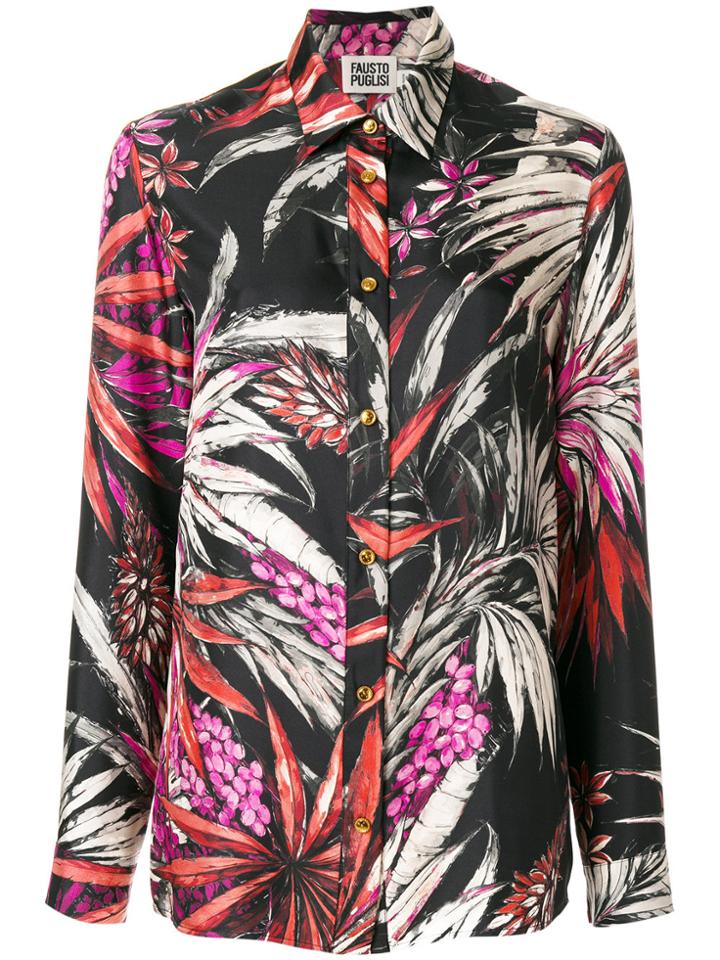 Fausto Puglisi Palms Print Shirt - Black