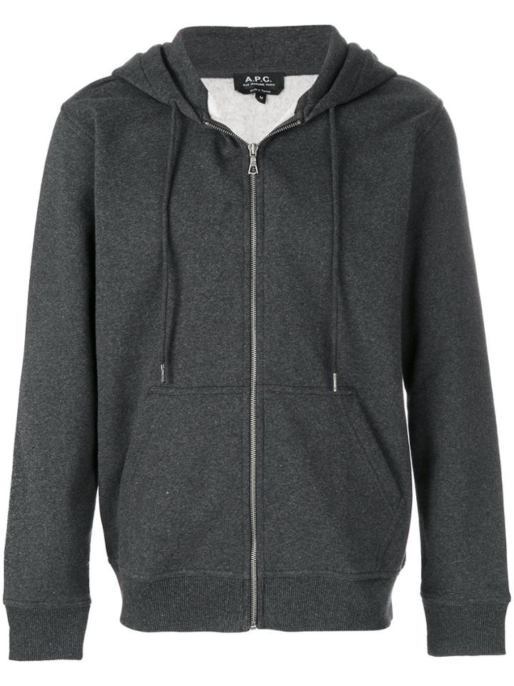 A.p.c. Locker Zipped Hoodie - Grey
