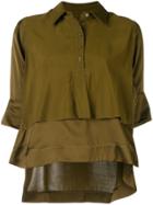 Carven Double Layer Blouse - Green