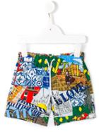 Dolce & Gabbana Kids - Italia Is Love Printed Swim Shorts - Kids - Polyamide/polyester - 18-24 Mth