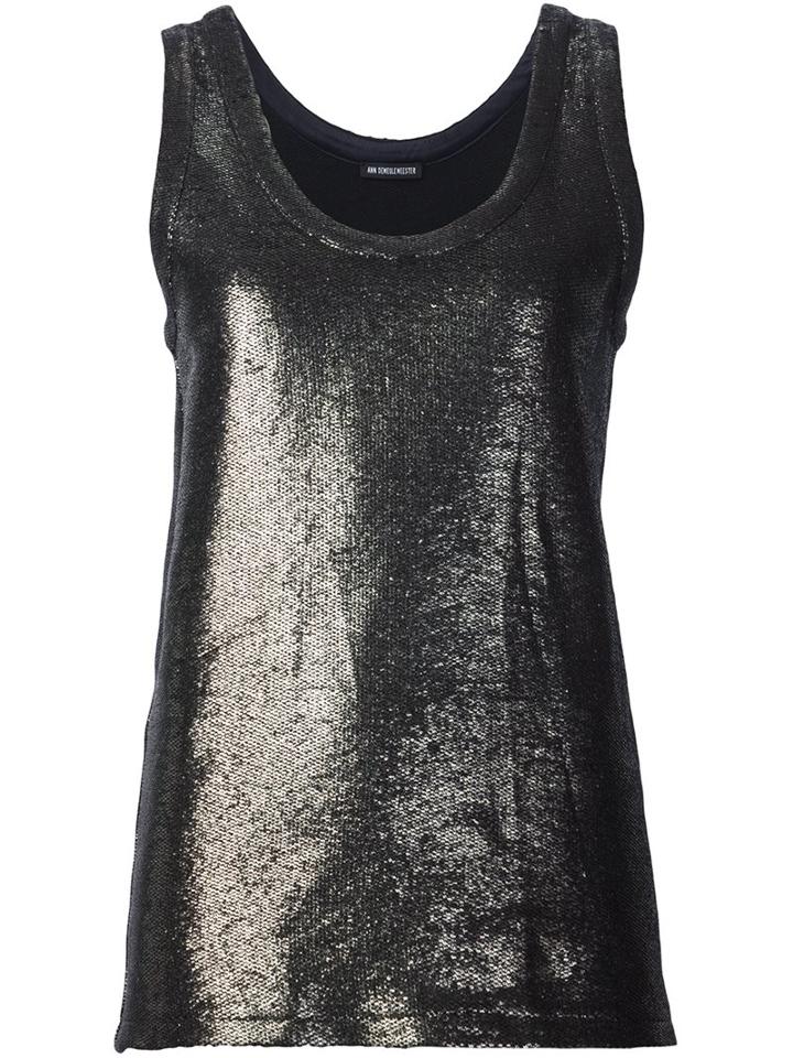 Ann Demeulemeester Metallic Effect Tank Top