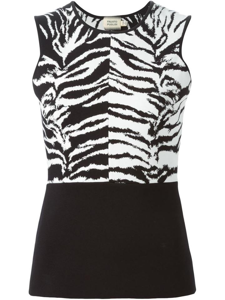 Fausto Puglisi Zebra Panel Tank