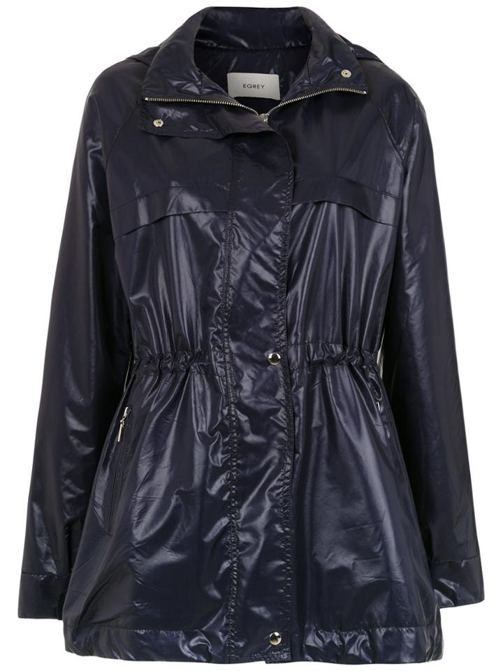 Egrey Drawstring Parka - Blue