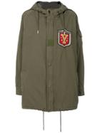 Saint Laurent Hooded Military Parka Coat - Green