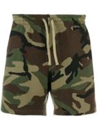 Faith Connexion Camouflage Print Shorts - Green