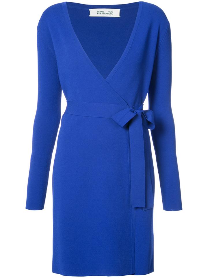Dvf Diane Von Furstenberg Classic Wrap Dress - Blue