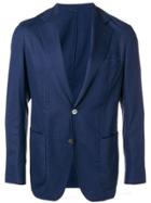 Tombolini Checked Blazer Jacket - Blue