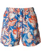 Etro Paisley Swimming Shorts, Men's, Size: Xl, Yellow/orange, Nylon