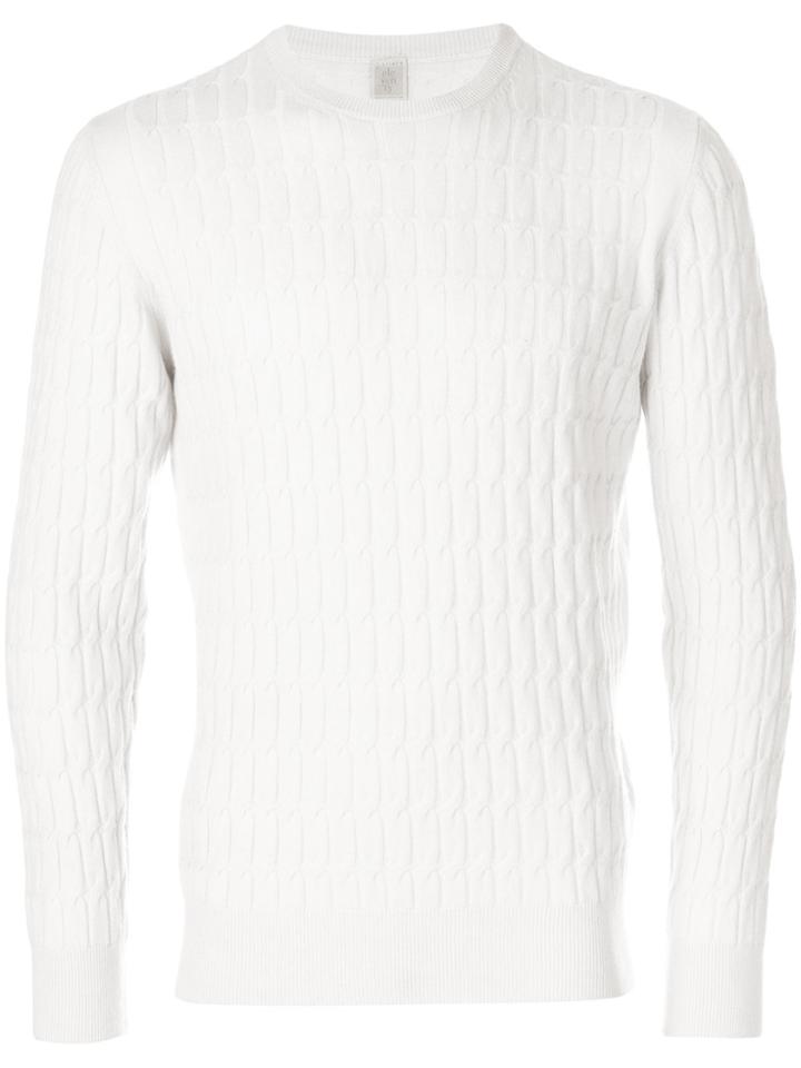 Eleventy Cable Knit Sweater - Nude & Neutrals