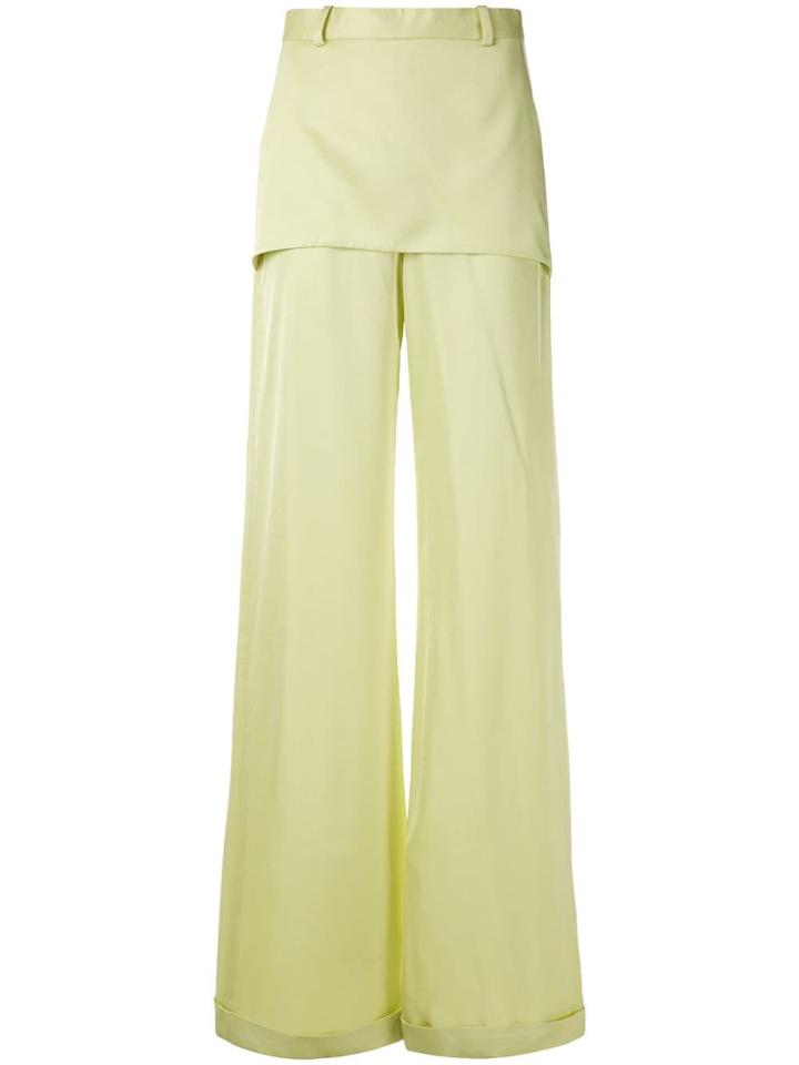 Reinaldo Lourenço Layered Wide Leg Trousers - Green