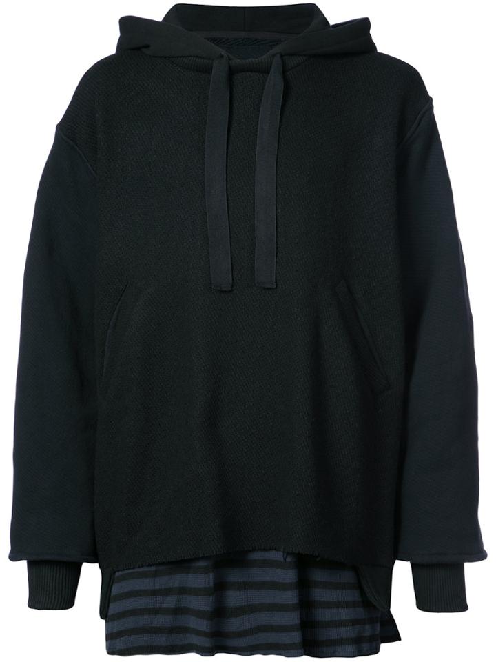 Longjourney Layered Hoodie - Black