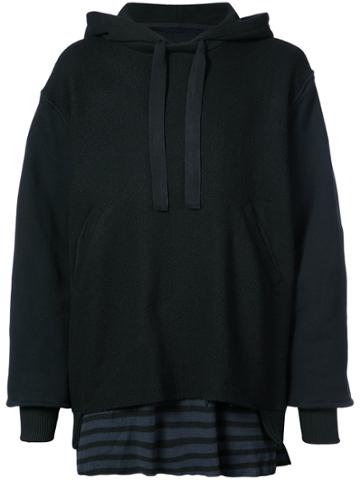 Longjourney Layered Hoodie - Black