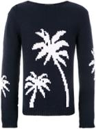 Ermanno Scervino Palm Intarsia Sweater - Blue