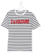 Zadig & Voltaire Kids Teen Striped Logo T-shirt - White