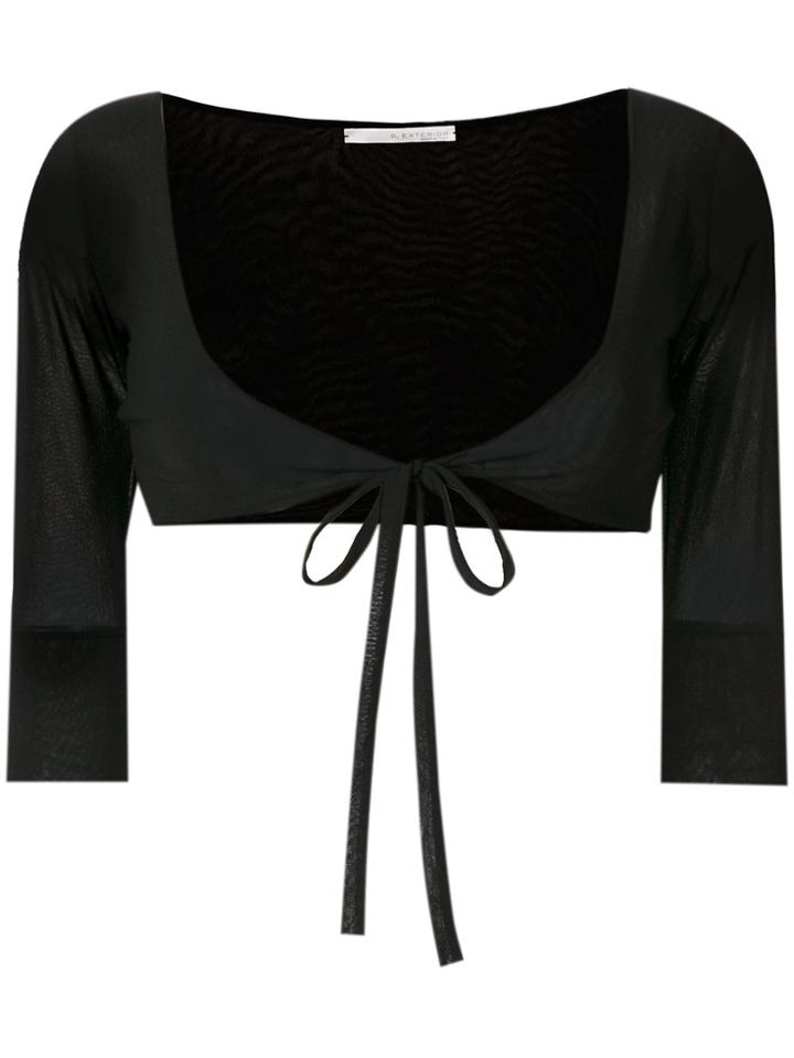 D.exterior Tied Cropped Cardigan - Black