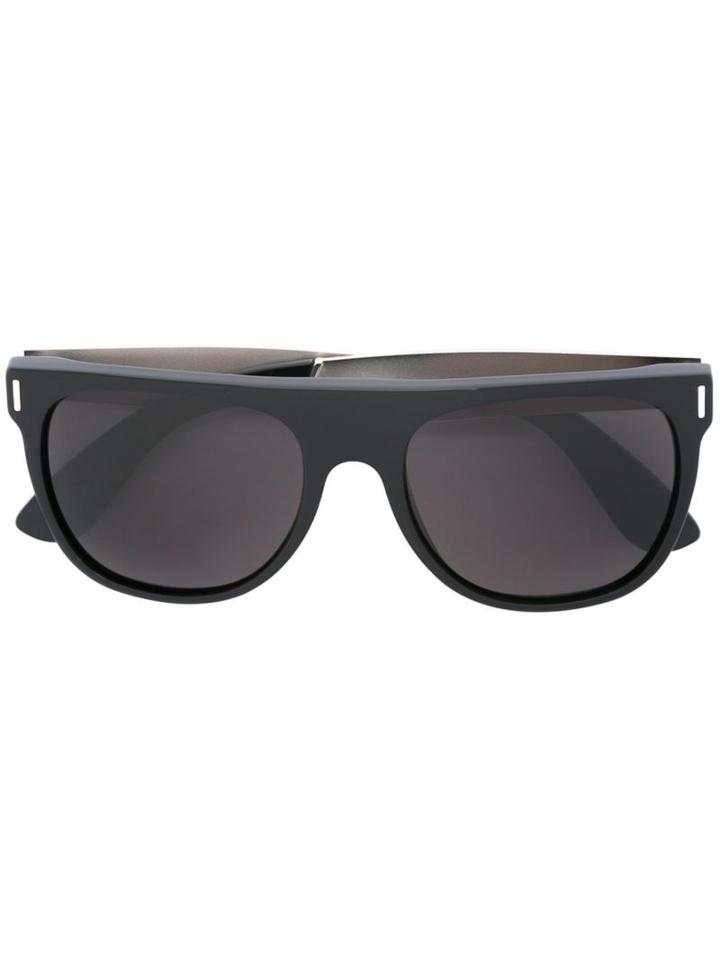 Retrosuperfuture 'flat Top Franic Silver' Sunglasses, Adult Unisex, Black, Acetate