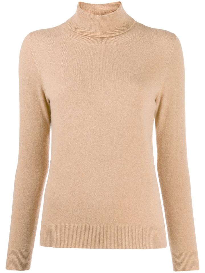N.peal Fine Knit Roll Neck Jumper - Brown