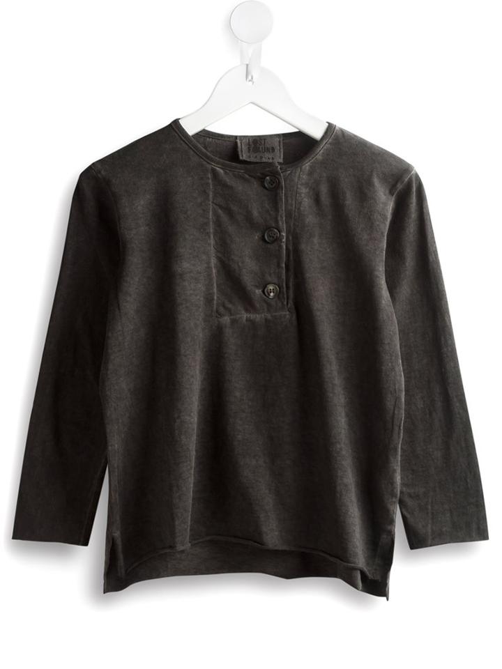 Lost And Found Kids Placket Top, Boy's, Size: 6 Yrs, Grey