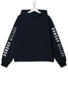 Dondup Kids Logo Sleeve Hoodie - Blue