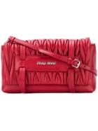 Miu Miu Matelassé Shoulder Bag - Red