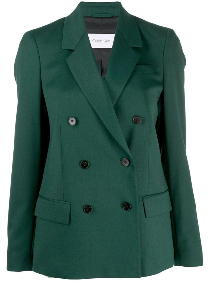 Calvin Klein Double Breasted Trouser Suit - Green