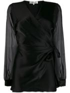 Diane Von Furstenberg Klee Wrap Shirt - Black