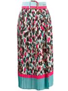 Elisabetta Franchi Printed Pleated Skirt - Pink
