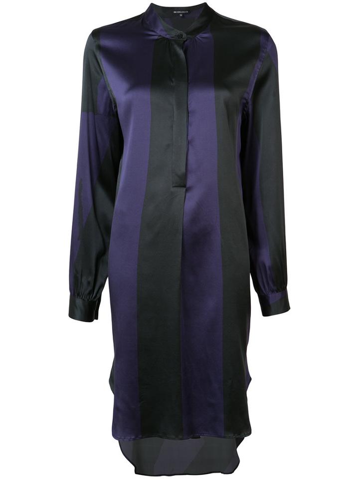 Ann Demeulemeester Striped Dress, Women's, Size: 36, Black, Silk/spandex/elastane
