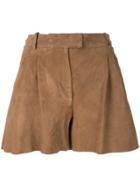 Salvatore Santoro Wide Leg Shorts - Brown