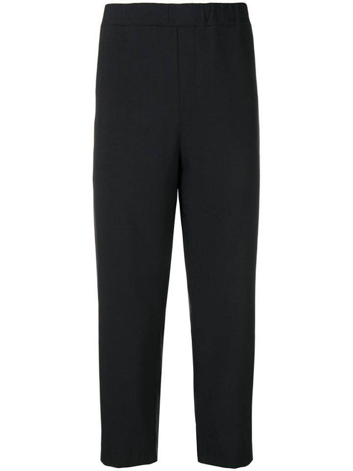 Oamc Dropped Crotch Cropped Trousers - Blue