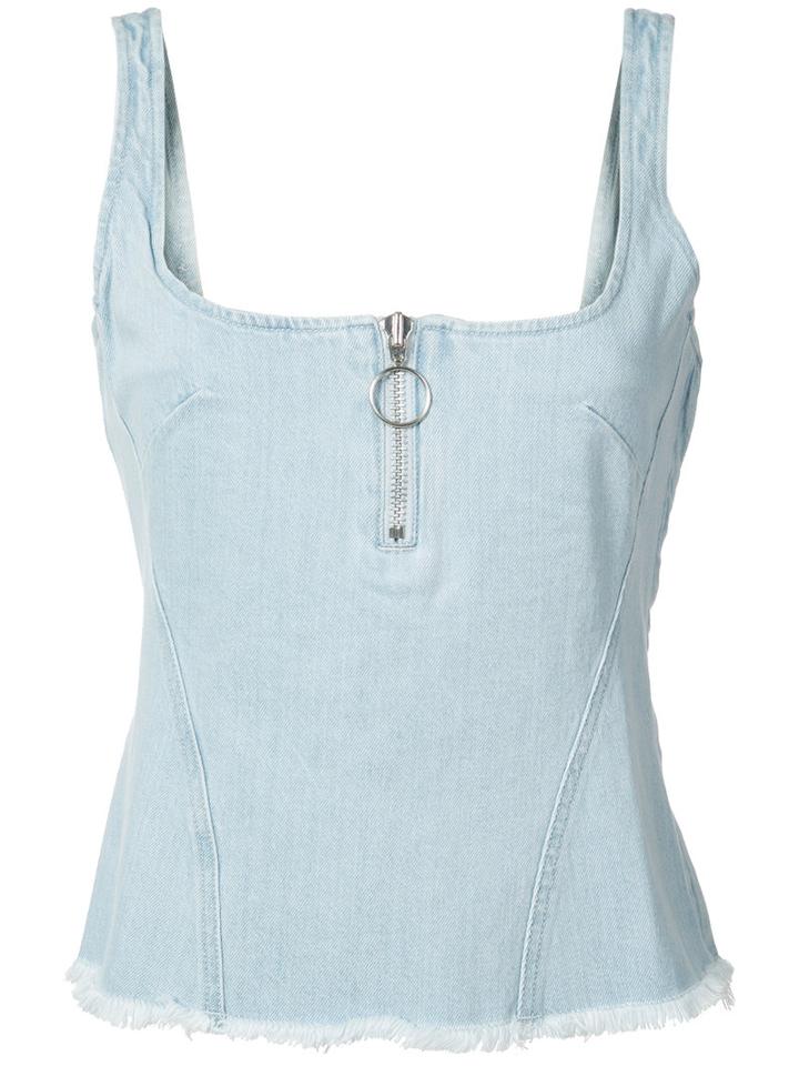 Marques'almeida - Denim Tank Top - Women - Cotton - M, Blue, Cotton