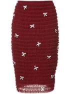 Tu Es Mon Trésor Ribbon Mesh Skirt - Red