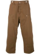 Paura - 'carlini' Cropped Trousers - Men - Cotton - L, Brown, Cotton