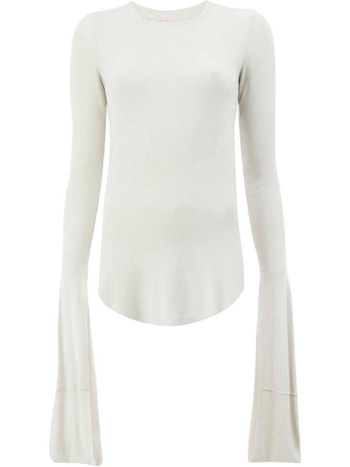 Lost & Found Ria Dunn Elongated Sleeve Jumper - White
