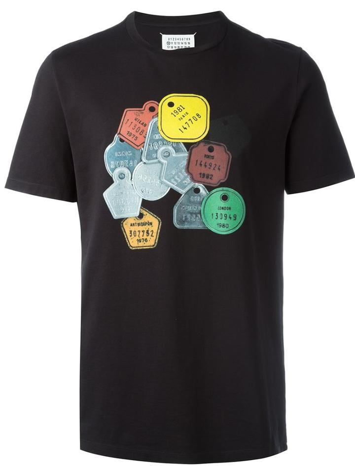Maison Margiela Dog Tag Print T-shirt