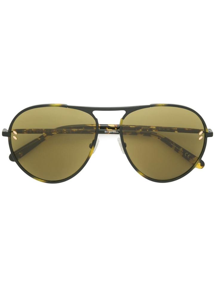 Stella Mccartney Eyewear Tinted Aviator Sunglasses - Brown