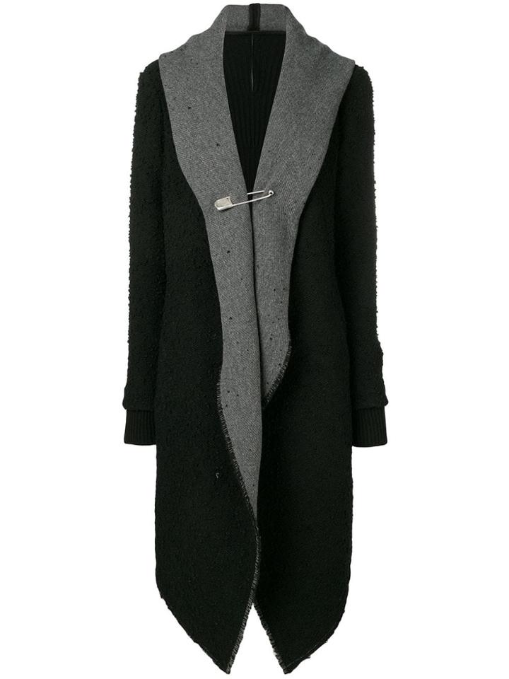 Masnada Waterfall Midi Coat - Black