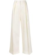 Jacquemus Pleated Details Palazzo Pants - White