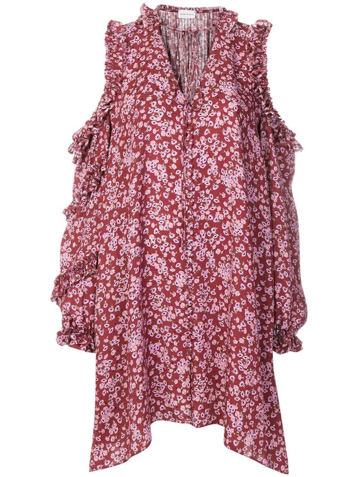 Magda Butrym Cold Shoulder Dress - Red