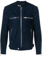 Paul Smith Zipped Biker Jacket - Blue