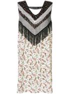 Gaelle Bonheur Floral Print Fringed Dresss - Multicolour