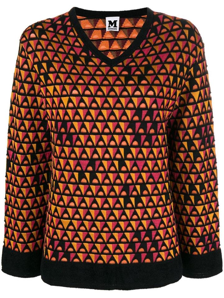 M Missoni V-neck Loose Sweater - Metallic