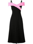 Christian Siriano Structured Collar Midi Dress - Black