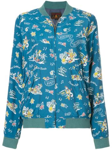 Hysteric Glamour Printed Bomber Jacket - Blue