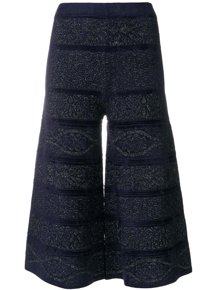 D.exterior Knitted Culottes - Blue