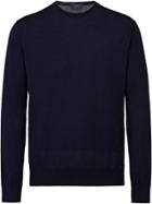 Prada Knitted Crew Neck Sweater - Blue